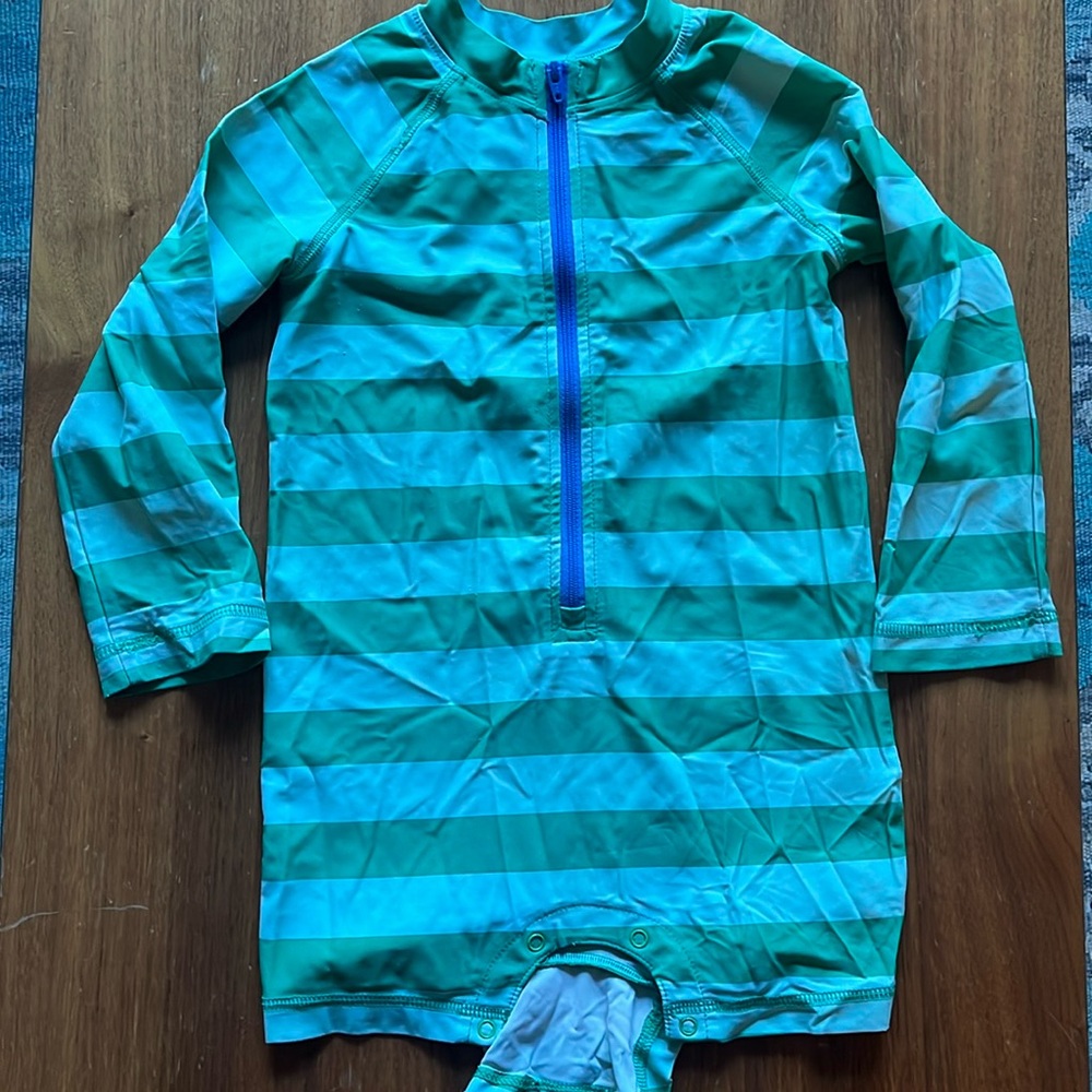 Primary one piece striped rashguard 2T